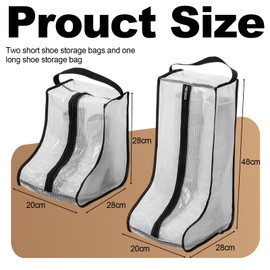 3 Pack Boot Bag Shoe Bags for Travel, Shoe Bags for Storage Walking Boot Bag, Walking Boot Bag Shoe Storage Bags Boot Bags for Walking Boots Long Boots Sneakers（1 Long 2 Short