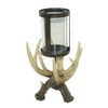 BLACK FOREST DECOR Antler Hurricane Candle Holder