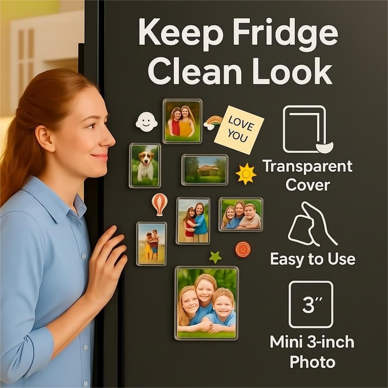 Natuvee Acrylic Magnetic Picture Frames Mini, 2x3 Ultra Clear Small