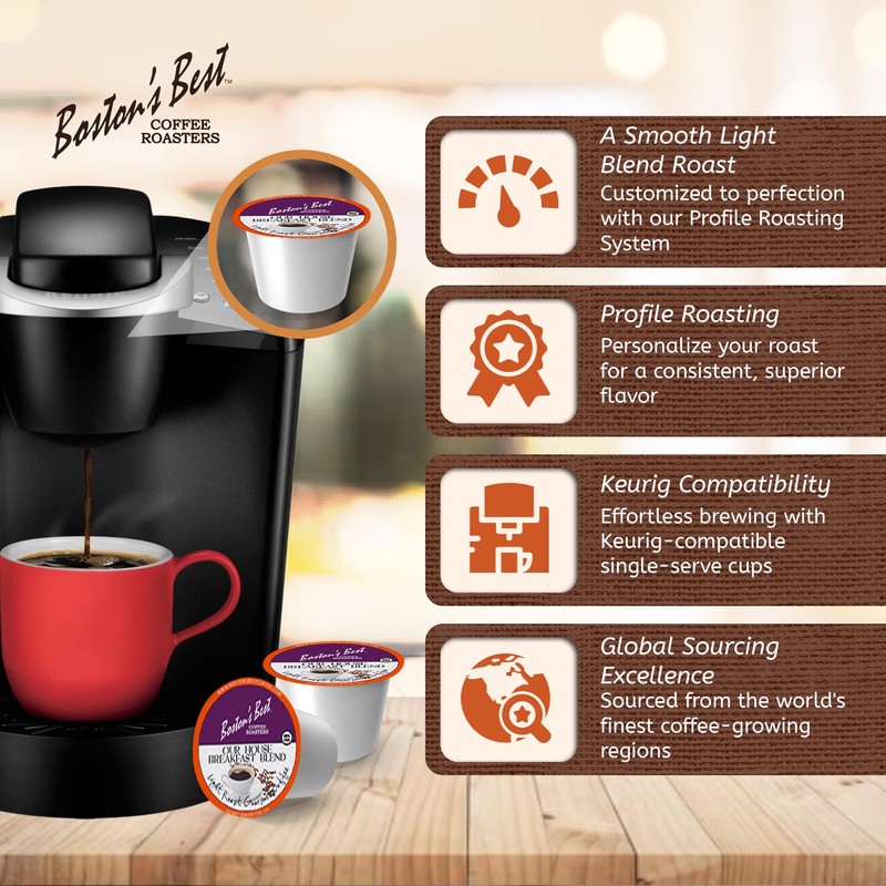 Boston’s Best - Smooth Light-Roast Breakfast Blend, Delicious Gourmet Coffee