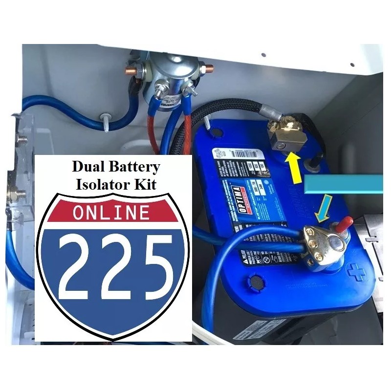 AMP 200 Amp Heavy Duty Dual Auxiliary Battery Isolator Complete