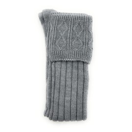 Tartan Tweeds Mens Scottish Wool Kilt Hose Socks Hand Made in Scotland (as8, numeric, numeric_4, numeric_7, regular, regular, Light Grey)