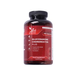 Glucosamine Sulfate & Chondroitin Complex with MSM, Turmeric, Hyaluronic Acid & Vitamin C – 180 Capsules (2 Per Day, Up to 3 Months Supply) – Non-GMO