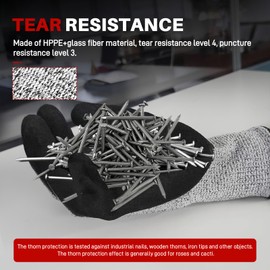 GOL-SIV cut resistant gloves (Grey|2-Layer Nitrile Coated, Large)