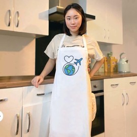Azeeda 'World Travel Love' Unisex Cooking Apron (AP00081512)
