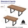 STHOUYN 63”-79” Extendable Dining Room Table, Modern Farmhouse Wooden Kitchen