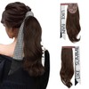 Ponytail Extensions, 40 cm Velcro Wrap Wavy Ponytail Extension Hairpiece