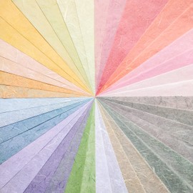 Kozo Studio - Assorted A4 Pastel-tone Mulberry Paper Set (40 Sheets) | Premium Decorative Paper for Scrapbooking, Card Making, Collage, Mixed Media Crafts, and DIY Projects