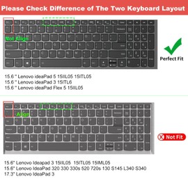 2Pack Keyboard Cover for 2025 2024 Lenovo ideaPad 1/ideaPad 1i 15.6 /ideaPad 5 5i 15.6", Yoga 7i 15.6/16, Lenovo V15 G4(2024), G3, G2 15.6", ideaPad Flex 5 5i 15, ideaPad 3i 15, Yoga Slim 7 15 Skin