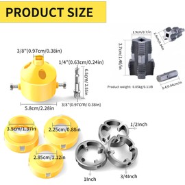 Electric Drill Compatible Pvc Pipe Threader Kit set 1/2" 3/4" 1" npt,pvc pipe threader kit for drill with Various Die Sizes,plastic pipe threader(Internal+ External)