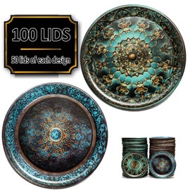 Supa Ant Canning Lids Regular Mouth (100pcs) Decorative Metal Canning Lids Regular Mouth (Royal Worcester) Buckle Proof and Rust Proof - Perfect Fit Can Lid for Mason Jars Canning Supplies