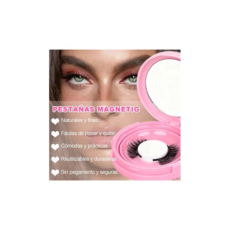 Kit De Pestañas Postizas Magnéticas Reutilizables 2 Pairs