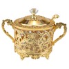 LCJAOF Vintage Glass Sugar Bowl with Lid and Spoon Kitchen