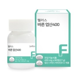 [Wellus] Correct Folic Acid 400 (60 tablets of 450mg, 2 months’ supply) / [웰러스] 바른 엽산 400 (450mg 60정 2개월분)