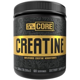 5 Nutrition Creatina básica  Monohidrato de creatina micronizado en polvo  5 g, 5000 mg, 60 porciones (sin sabor)