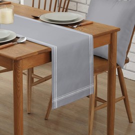 Grey Table Runners, Kitchen Dining Coffee Table Runner 13x90 inches Long,Farmhouse Style Solid Color Table Runner for Wedding Holiday Party Dinner,Dresser Scarf Decor