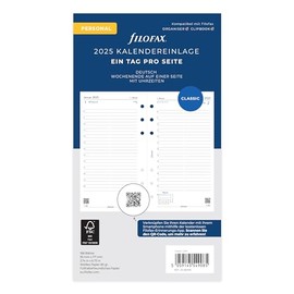 Filofax Personal 1 Day on a Page (German) 2025