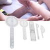 5Pcs Medical Goniometer Transparent Plastic Multifunction Joint Goniometer Set Kit
