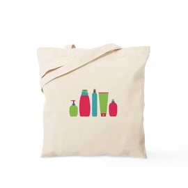 CafePress Toiletries Bottles Styling Products Tote Bag Reusable Natural Beige Canvas Shopping Bag