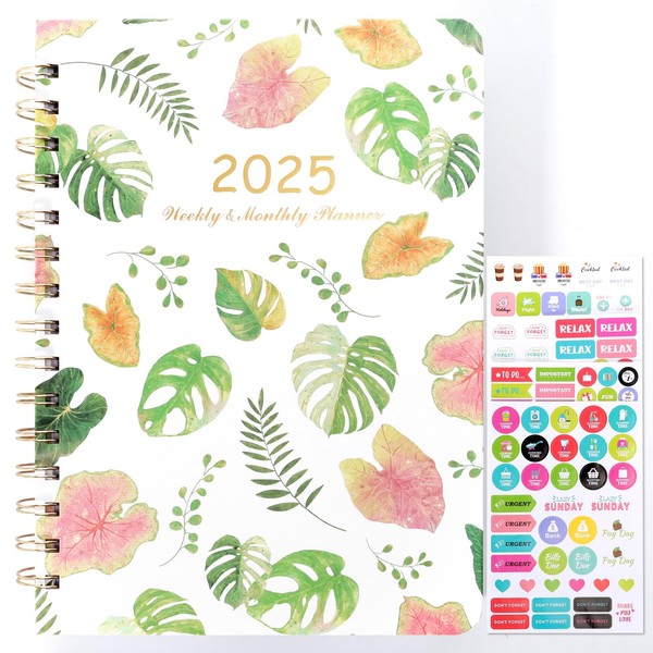 KINGTLE Monthly Weekly Planner 2025, Calendar Planner Notebook with Monthly