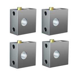Pack of 4 Aluminium Heating Block 3D Printer Heating Block for MK7 MK8 Extruder 3D Printer Hot End, Heat Block, Heating Block, Aluminium Heating Block, 3D Print Accessories