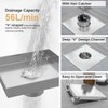 EBYTE Square Shower Drain, 6 Inch Brushed Nickel 304 Stainless