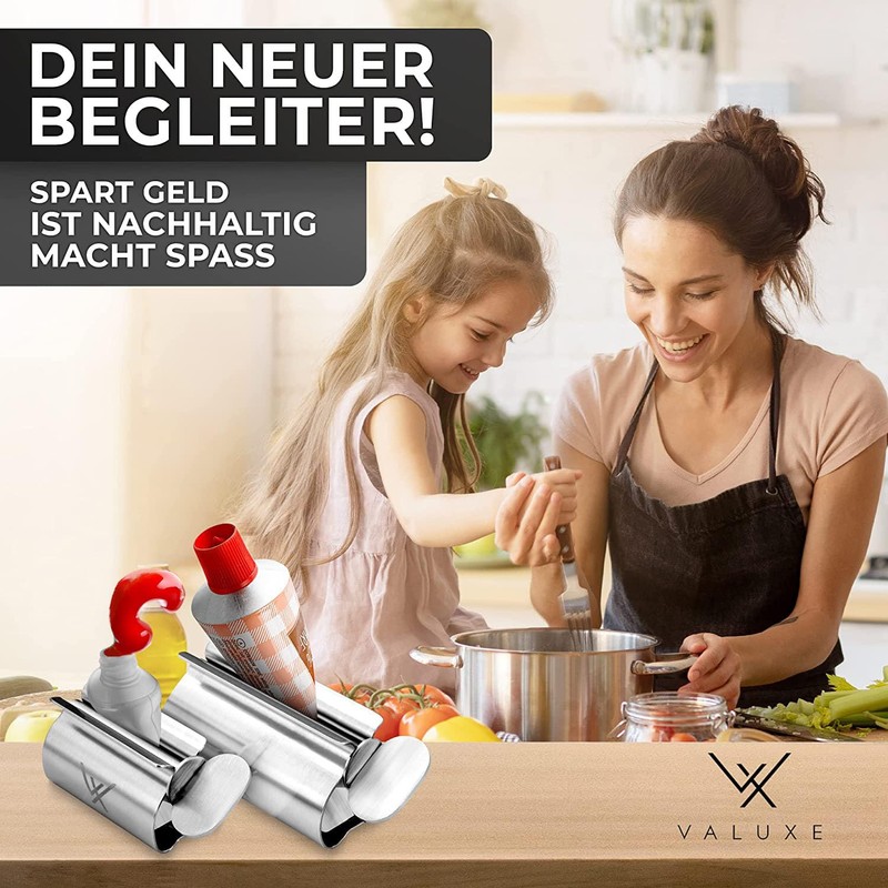 VALUXE® Premium Tube Squeezer [2 Sizes] - Stainless Steel Toothpaste