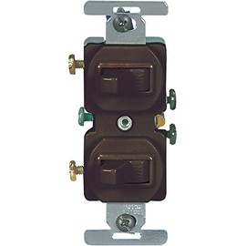 Eaton 271B 15 Amp Commercial Grade Toggle Duplex Switch, Brown