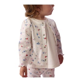 Petit Bateau A0fke Abbigliamento Giorno Bambina, Marshmallow/Multico, 18 Mesi