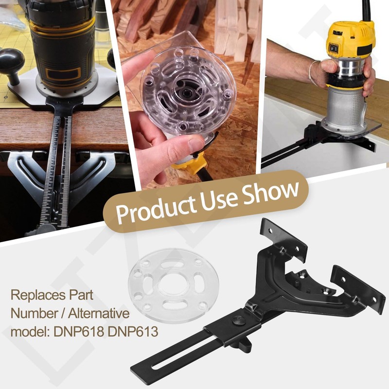 Router Edge Guide W/Router Sub Base for DE-WALT Fixed Base