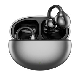 CuiSuto Clip on Earbuds Open Ear Wireless Bluetooth 5.4 Headphones,50H Play, Sports Over Ear Buds, Comfortable for Small Ears & Glasses Wearers, Workouts-Android/iOS (Black)