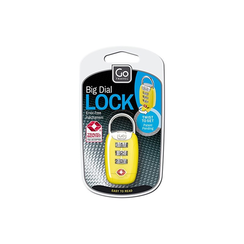 Go Travel Big Dial Twist 'n' Set Easy Read Combination