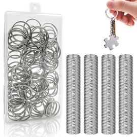 151 Pcs Keyring Kit,150 Pcs Key Ring and 1 Pc Box,Key Rings Key Ring Hoop Keyring Rings Key Rings for Crafting Split Rings for Keyrings,Keychains for Home Car Keys Organization and DIY Crafts