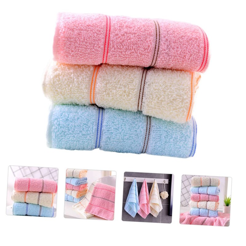 TOVINANNA 6pcs Cotton Face Cloths Thickened Absorbent Face Washers Soft