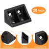sourcing map 20Pcs Plastic Corner Braces, 90 Degree Corner Bracket,