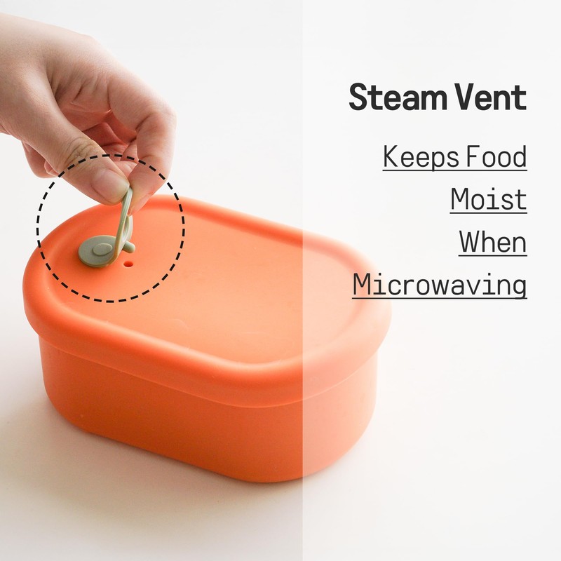 Premium Korean-Made Silicone Airtight Food Container with Steam Vent –