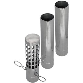 Spark Arrester + Extended Chimney (12.6 inches (32 cm) x 2 Piece Set/Wood Stove, Diameter 2.4 inches (60 mm), For Chimneys/Effects: Fire Powder Shatterproof, Rain Protection, Increased Burning