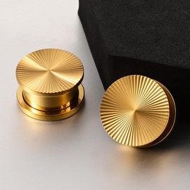 Vankula Ear Tunnel 1 Pair Flesh Plugs Solid Drop Stainless Steel for Men Women Ear Piercing Stretched Jewellery 6 mm to 16 mm, Metal