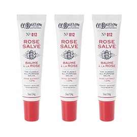 C. O. Bigelow C.O. Bigelow Rose Salve Lip Balm Tubes 3 Pack, All Purpose Salves Moisturizing for Chapped Lips and Dry Skin