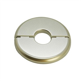 CAcoverVA 1 Piece Wall Split Flange, Self-Adhesive Escutcheon Plate for 22mm/0.87" Dia Pipe, ABS Round Plumbing Cover Plates for Bathroom Kitchen Toilet Faucet, Gold