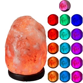 Liuliuyoyo Remote Salt Himalayan Salt Lamp 16 Colors, Natural Crystal Salt Rock Lamp Hand Carved Night Lights, USB Salt Crystal Lamp Remote Control Salt Lamp for Home Decor and Gift (5.5lb)
