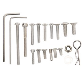 BROLEO RC Screw Kit, Stainless Steel RC Screw Kit Compact Design for Traxxas Slash 2WD for 1:10 Scale RC Cars
