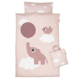 Done by Deer Junior INT Elphee Pink Bed Linen - Duvet Cover 100 x 140 cm, Pillowcase 40 x 45 cm - Oeko-Tex® - 100% Cotton with Zip Closure