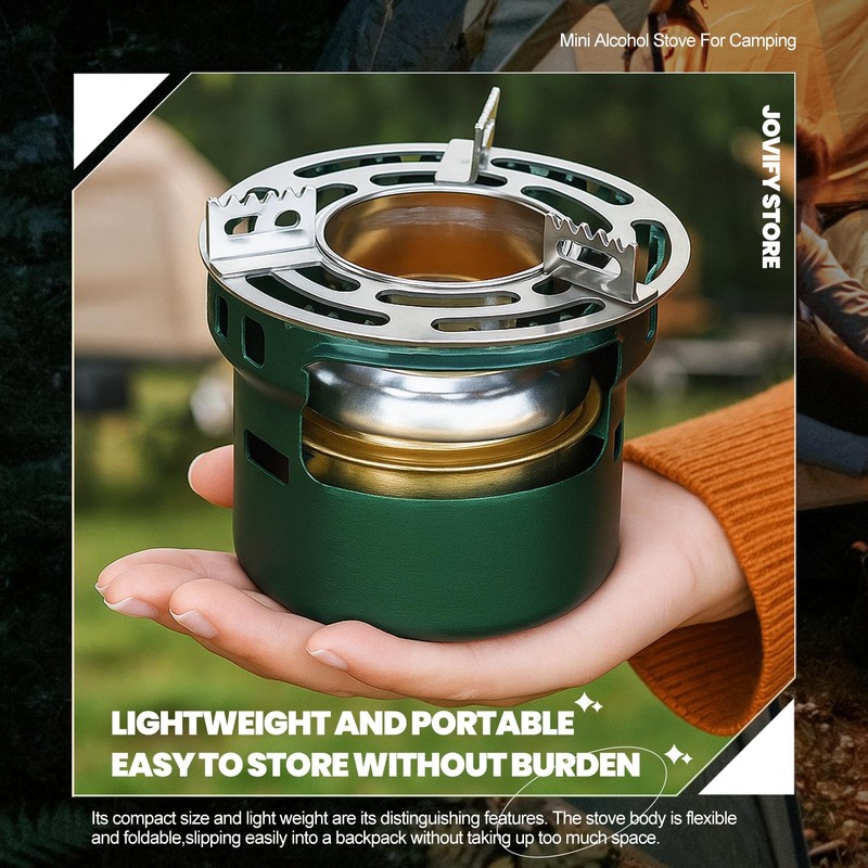 Alcohol Stove Camping Portable Backpacking Lightweight Alcohol Burner Stove with