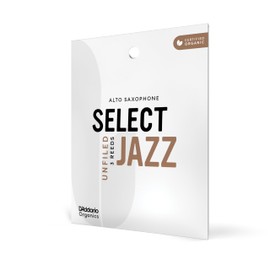 D'Addario Woodwinds Organic Select Jazz Unfiled Alto Saxophone Reeds - Sax Reeds - Individually Sealed - 3 Soft, 3 Pack
