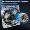 Criditpid 7 Inch Wall Mounted Shutter Exhaust Fan with ON/OFF