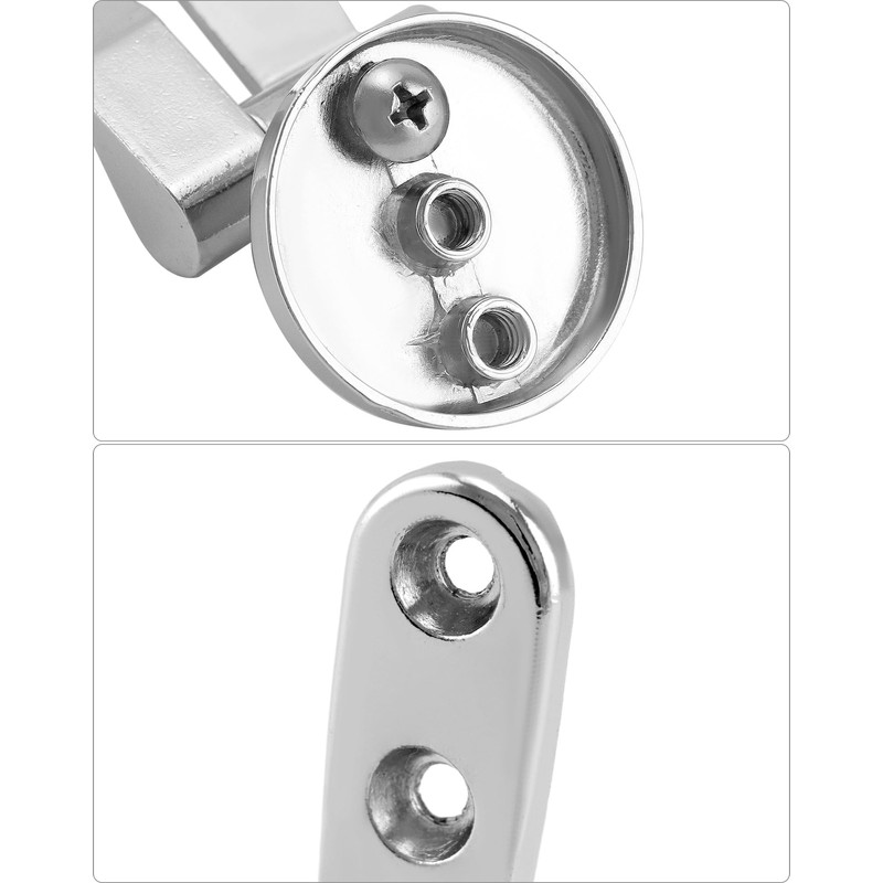 QWORK Toilet Seat Sturdy Hinge Replacement Parts, 2 Set Stainless