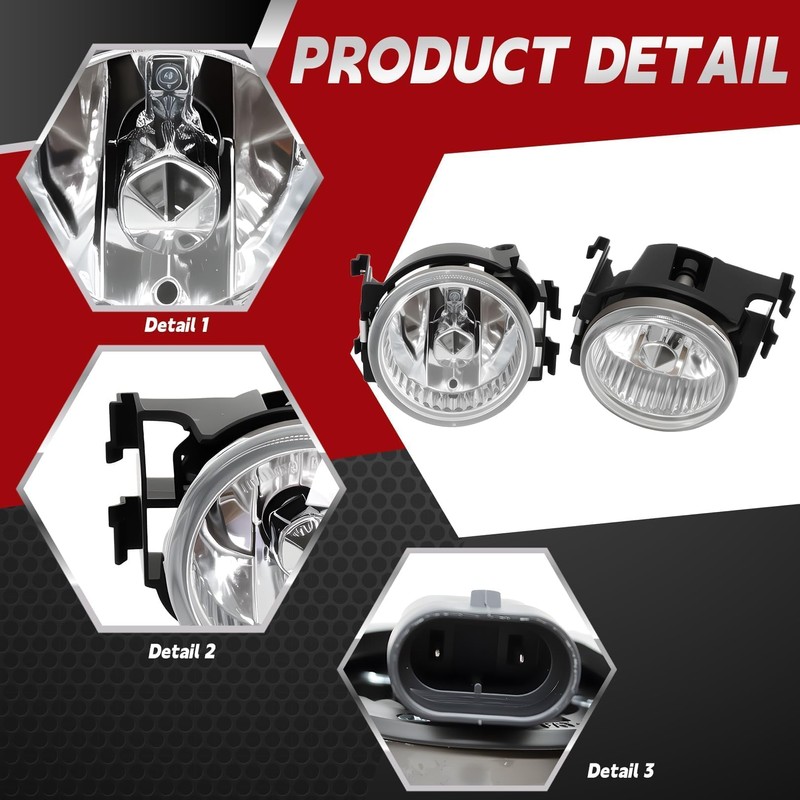 Nakkaa Fog Light Assembly Compatible with Impreza 2011-2014 Halogen