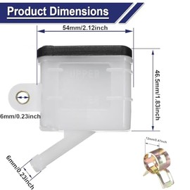 ZAMDOE Universal Motorcycle Foot Rear Brake Cylinder Reservoir Cup Tank Oil Cup Liquid Bottle Replacement Part for Motorcycle ATV Dirt Pit Bike