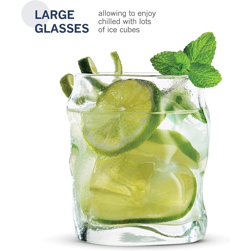 Bormioli Rocco Sorgente 14.25 Double Old Fashioned Glass, Set of